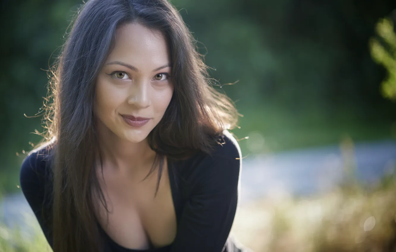 Photo wallpaper girl, face, model, Martin Fuhrmann