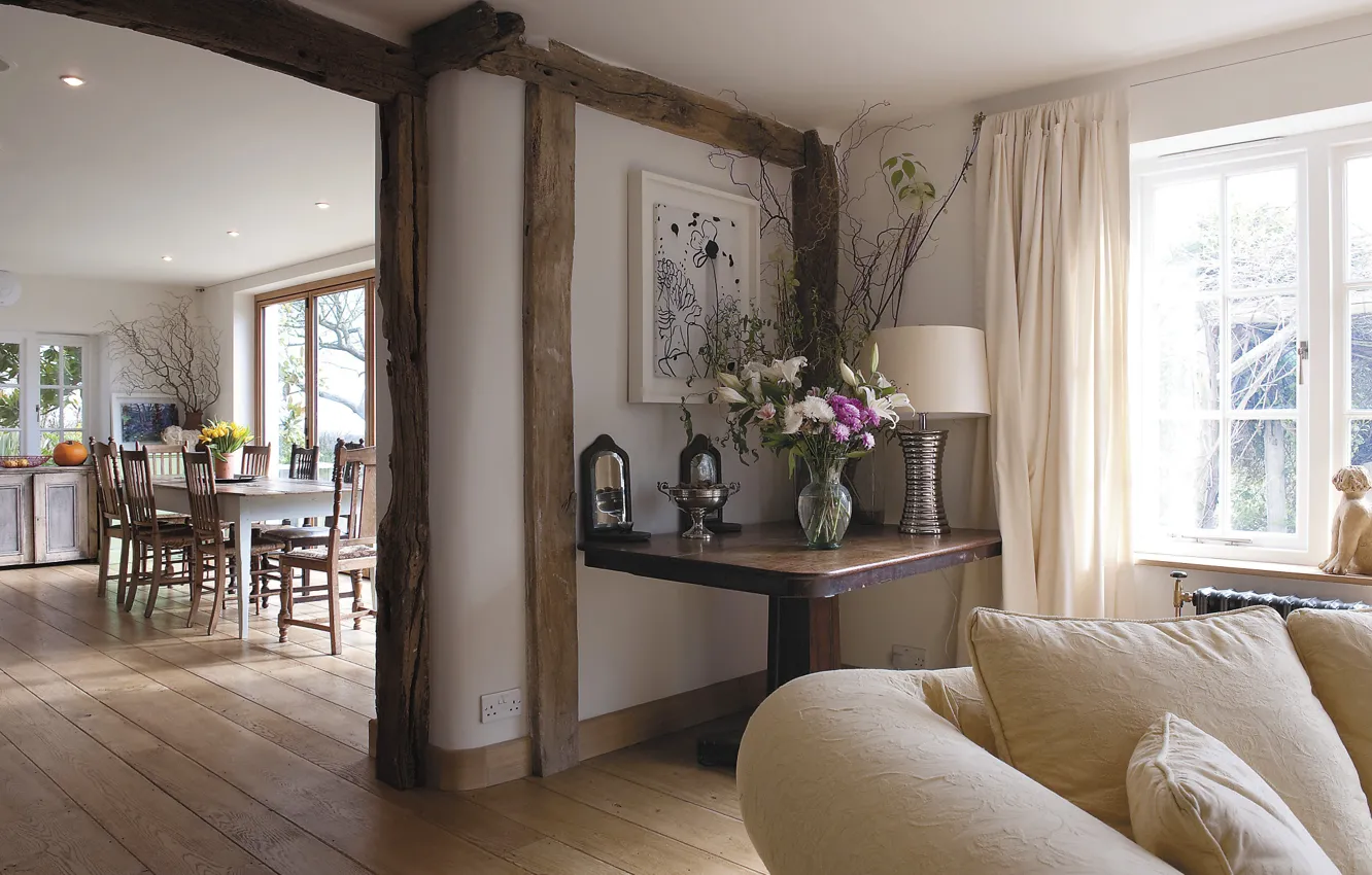 Photo wallpaper design, style, interior, living room, dining room