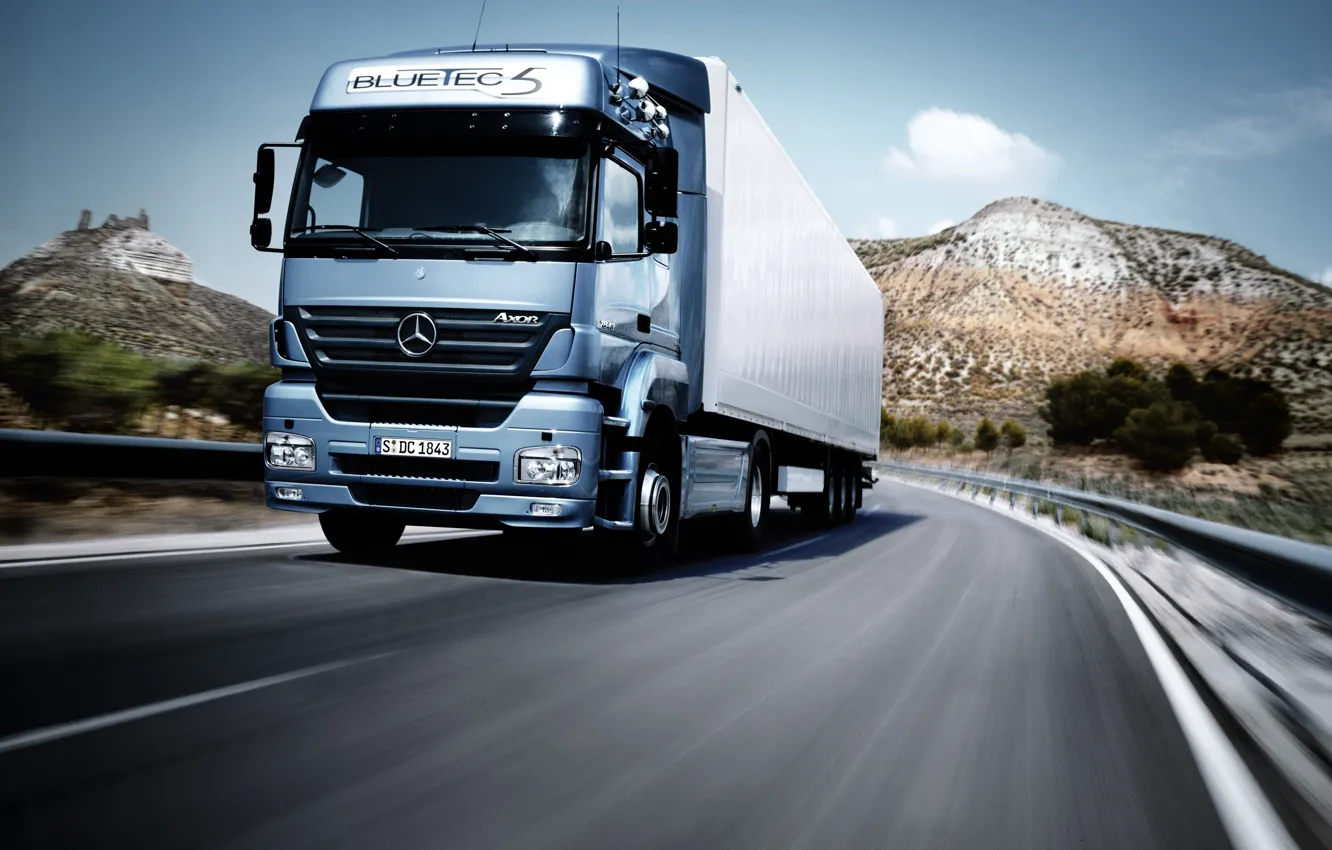 Photo wallpaper Mercedes Benz, 4x2, axor 1843, bluetec 5