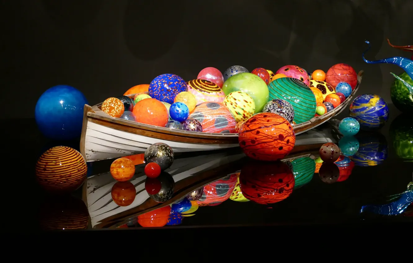 Photo wallpaper balls, background, color