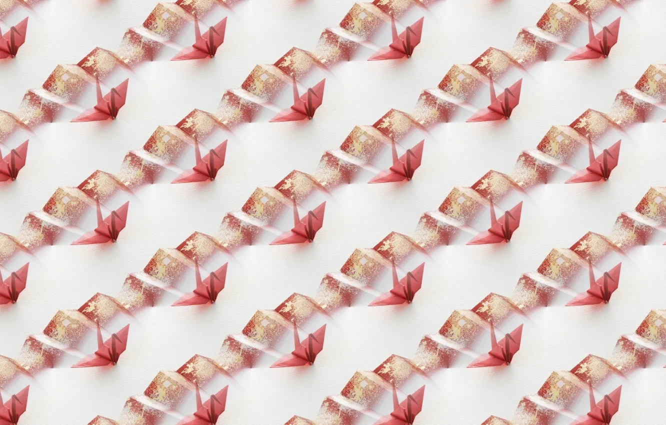 Photo wallpaper background, texture, Japan, fan, crane, origami