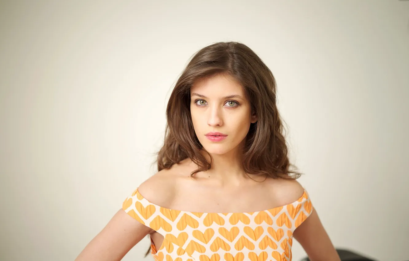 Photo wallpaper look, girl, face, hair, dress, Anna Chipovskaya