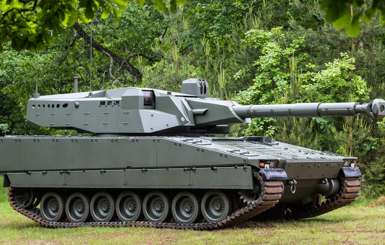 Photo wallpaper armor, trees, military, army, tank, armored, vegetation, machine gun