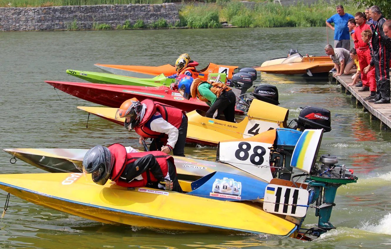 Photo wallpaper race, boat, speed