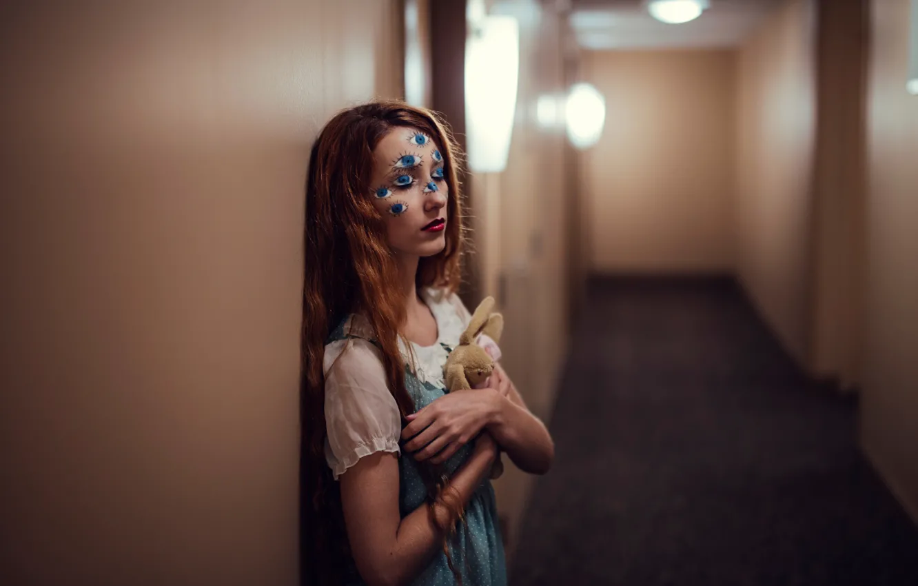 Photo wallpaper girl, corridor, Bunny, Dreaming, Jesse Duke