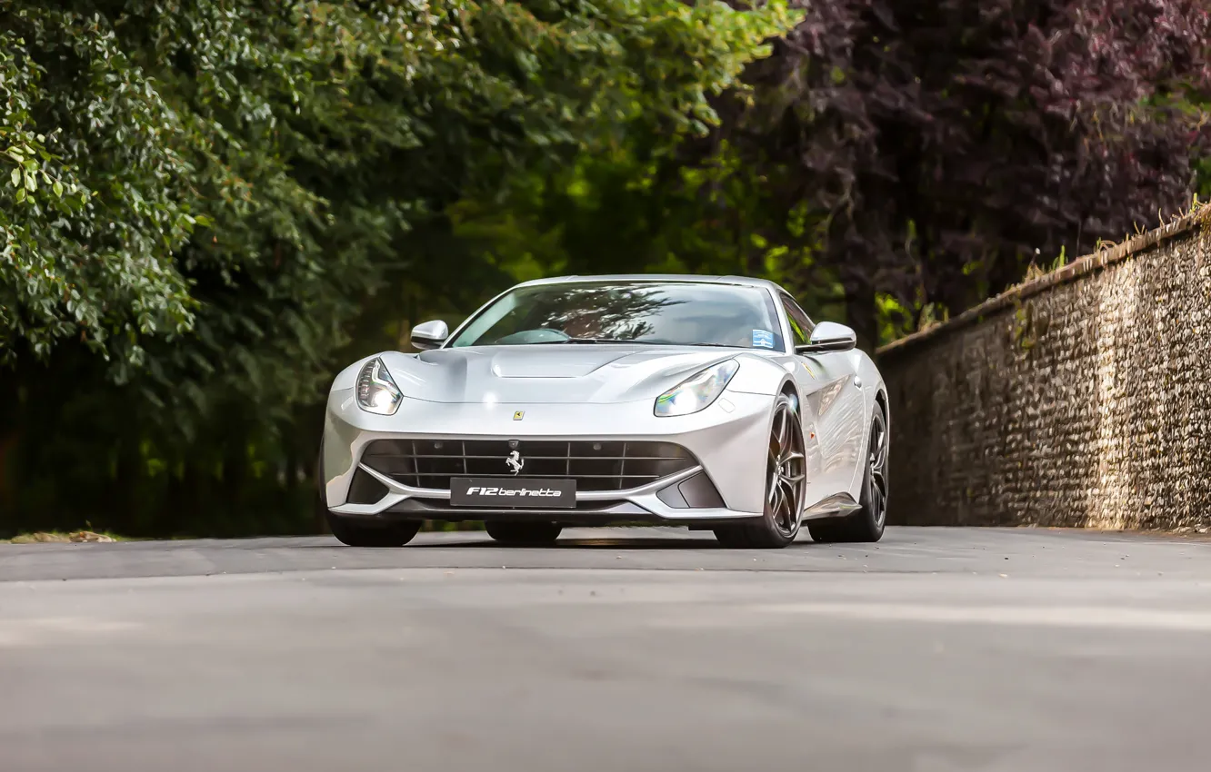 Photo wallpaper Ferrari, berlinetta, F12, Silver