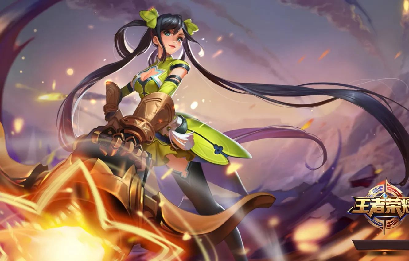 Photo wallpaper girl, the game, ponytail, King of Glory, The king of glory