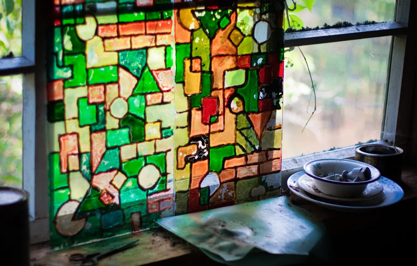 Photo wallpaper color, mosaic, stuff