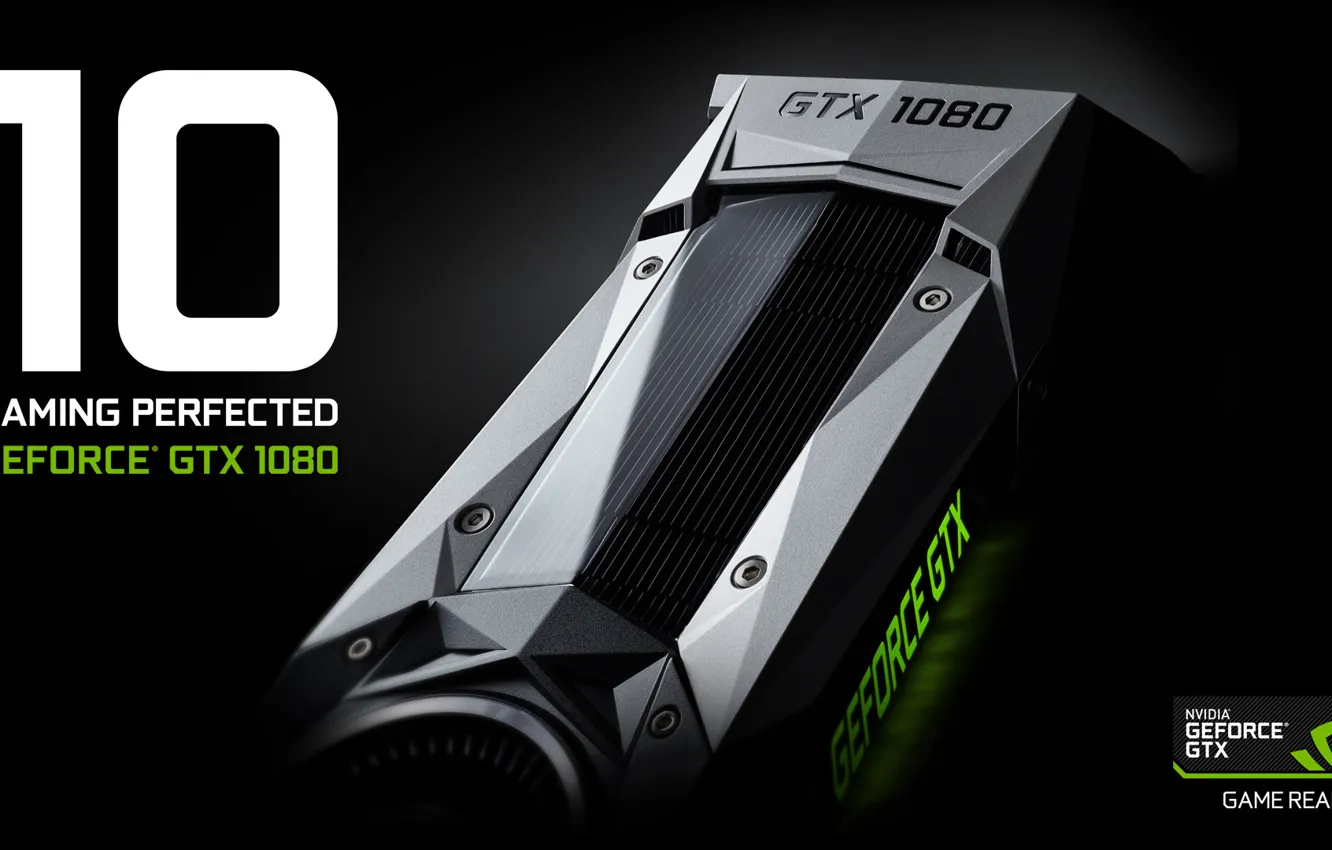 Photo wallpaper Nvidia, GeForce, hi tech, graphics card, gtx 1080, Pascal architecture