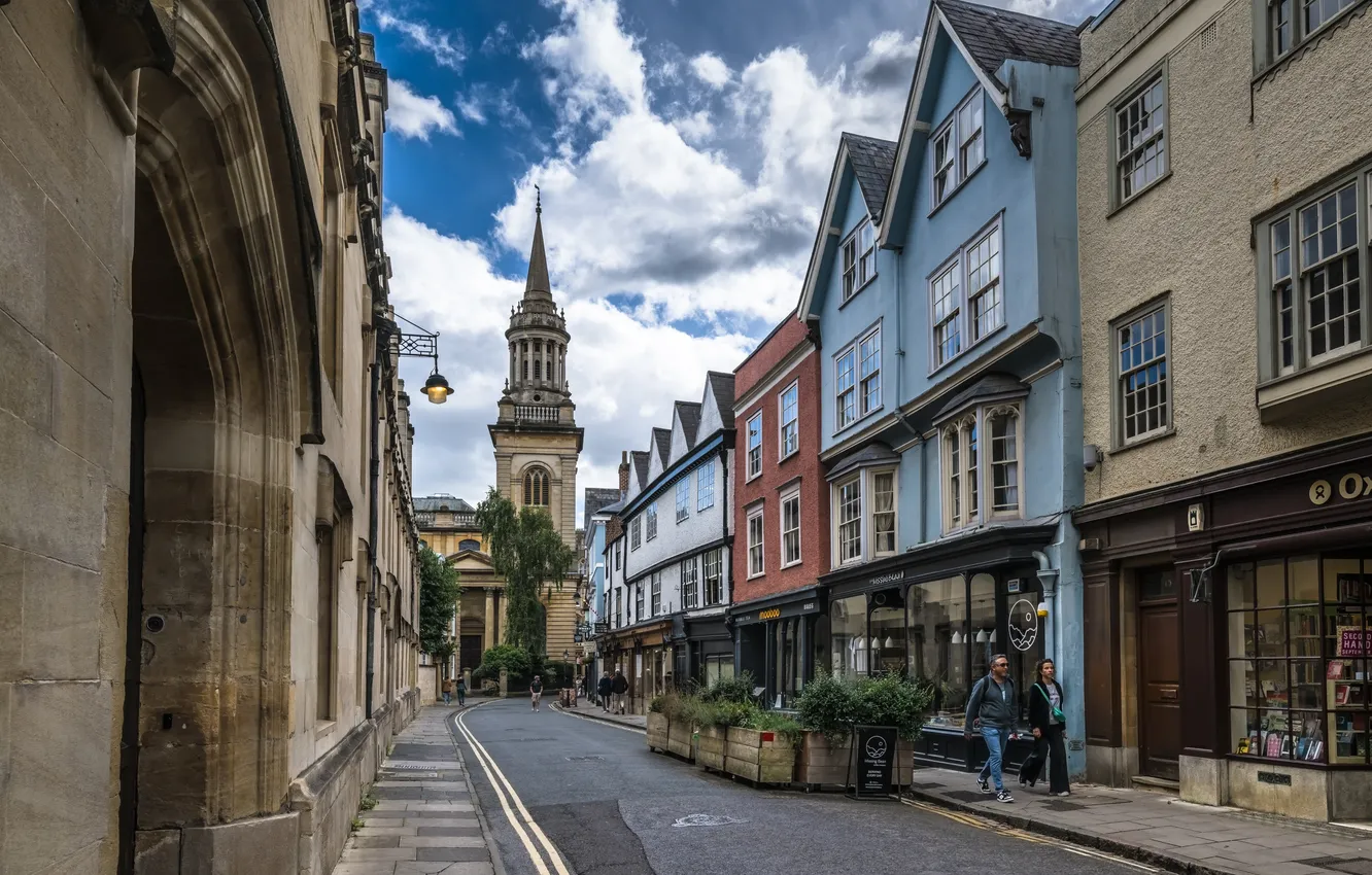 Photo wallpaper street, building, Oxford