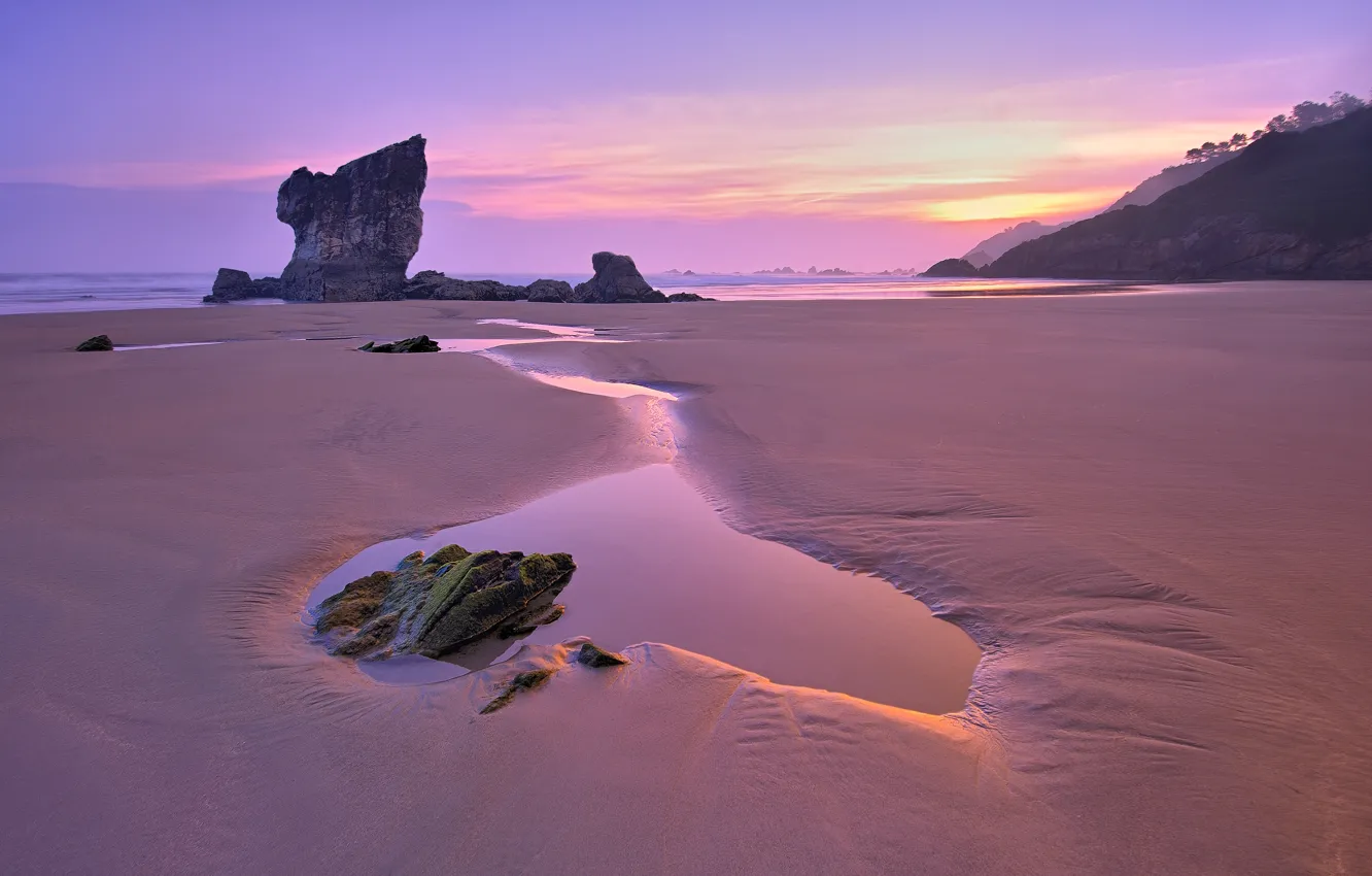 Photo wallpaper sea, wave, beach, summer, the sky, sunset, stones, shore
