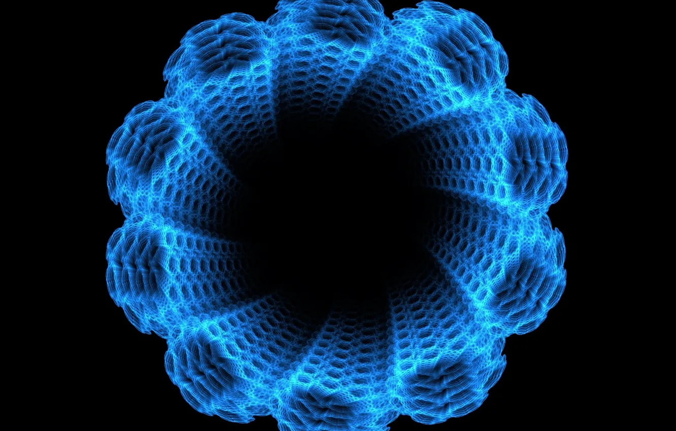 Photo wallpaper flowers, abstraction, the tunnel, black background