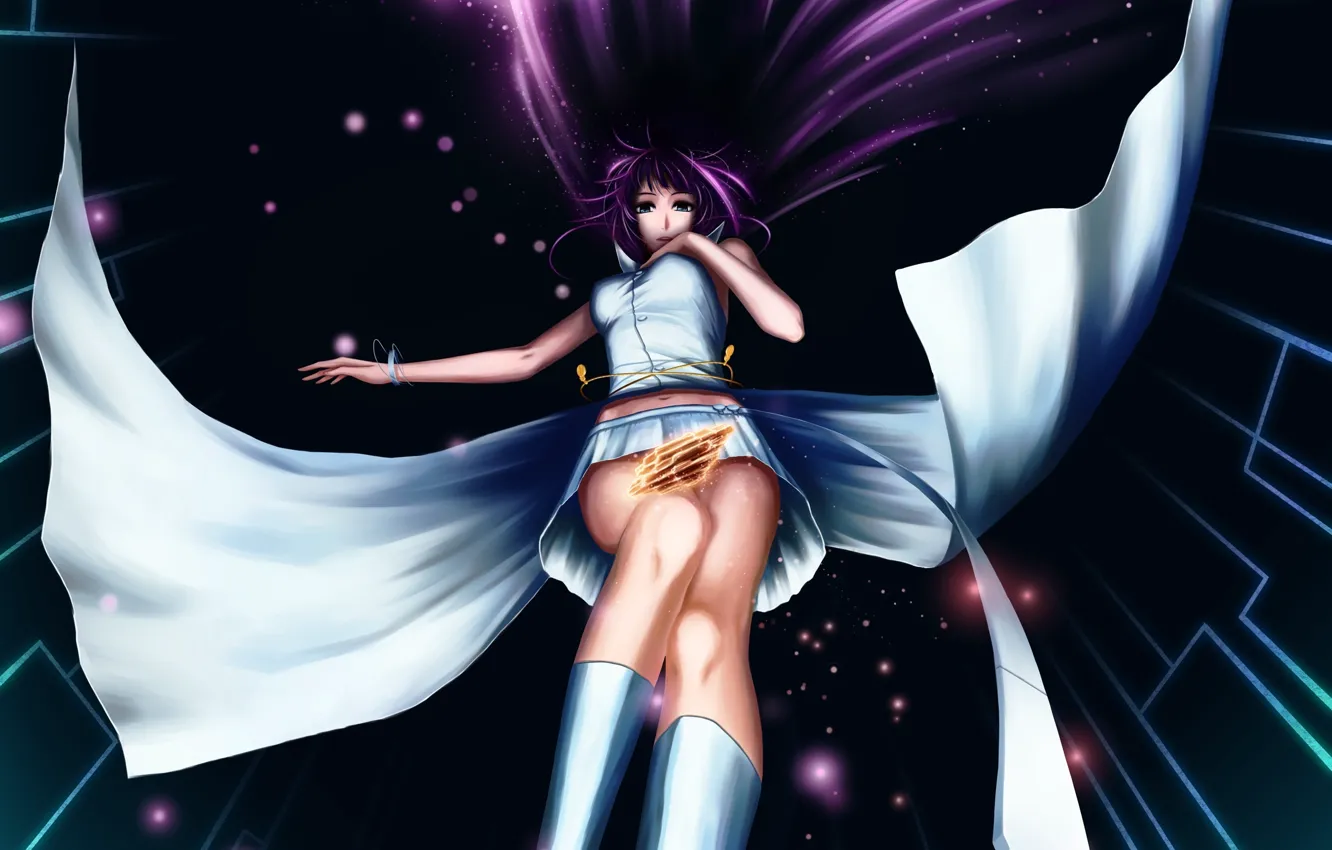 Photo wallpaper girl, hair, anime, art, bracelet, crystals, Darkmuleth