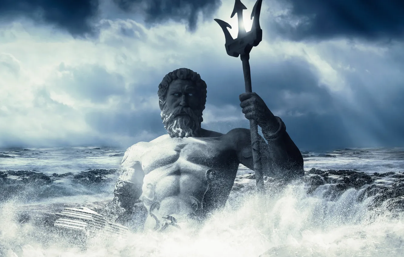 Photo wallpaper Neptune, myth, the God of the seas