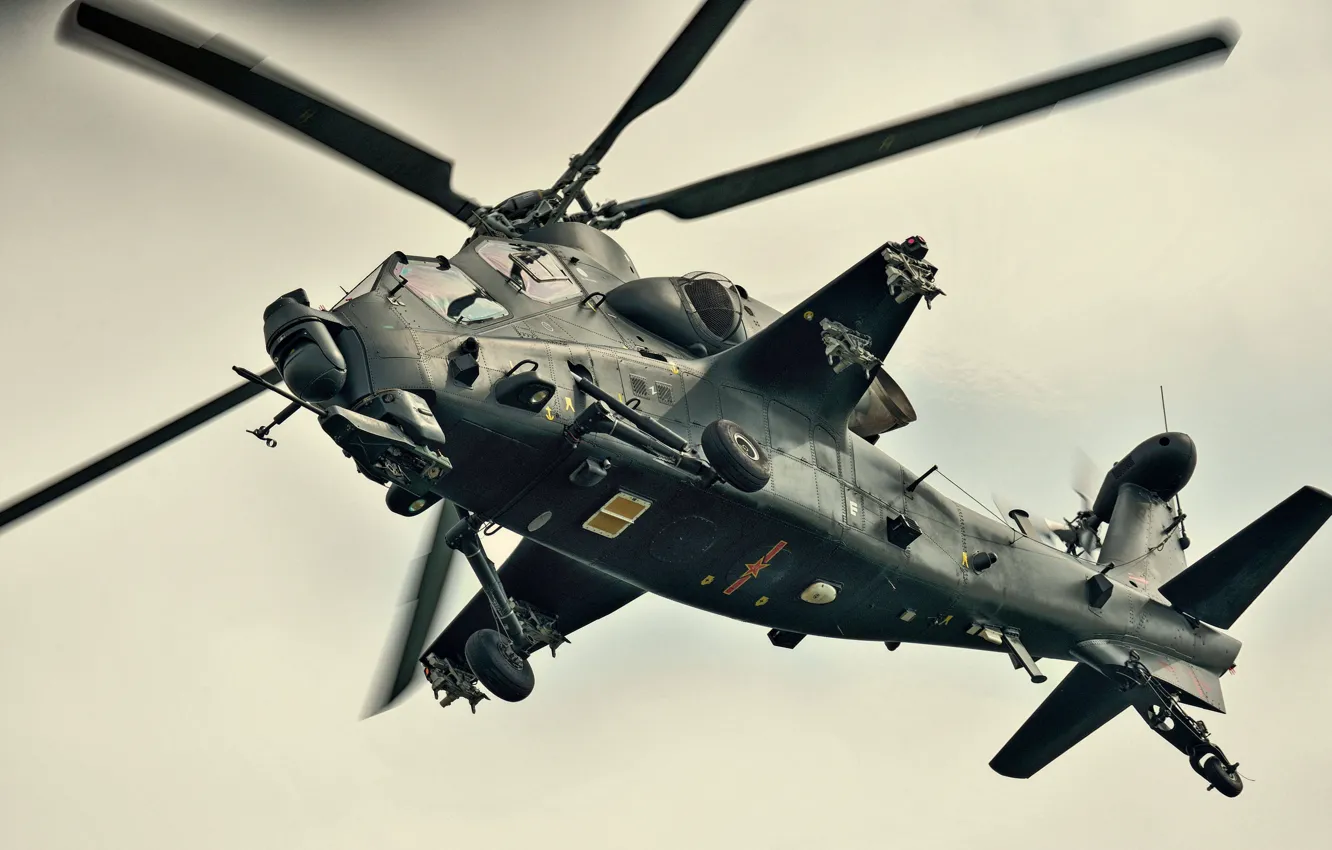 Photo wallpaper flight, helicopter, Chinese, shock, China, CAIC WZ-10