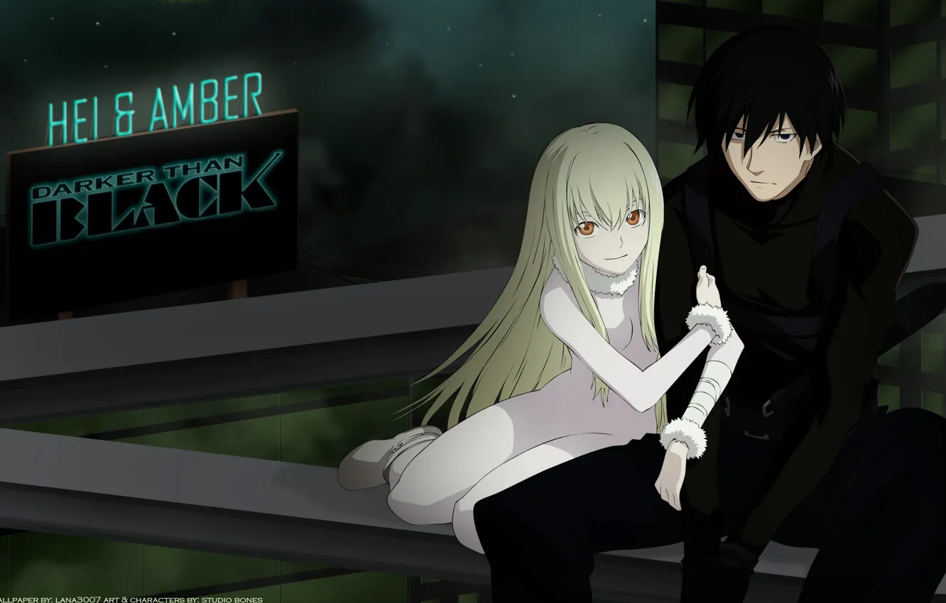 Photo wallpaper anime, two, darker than black, Darker than black