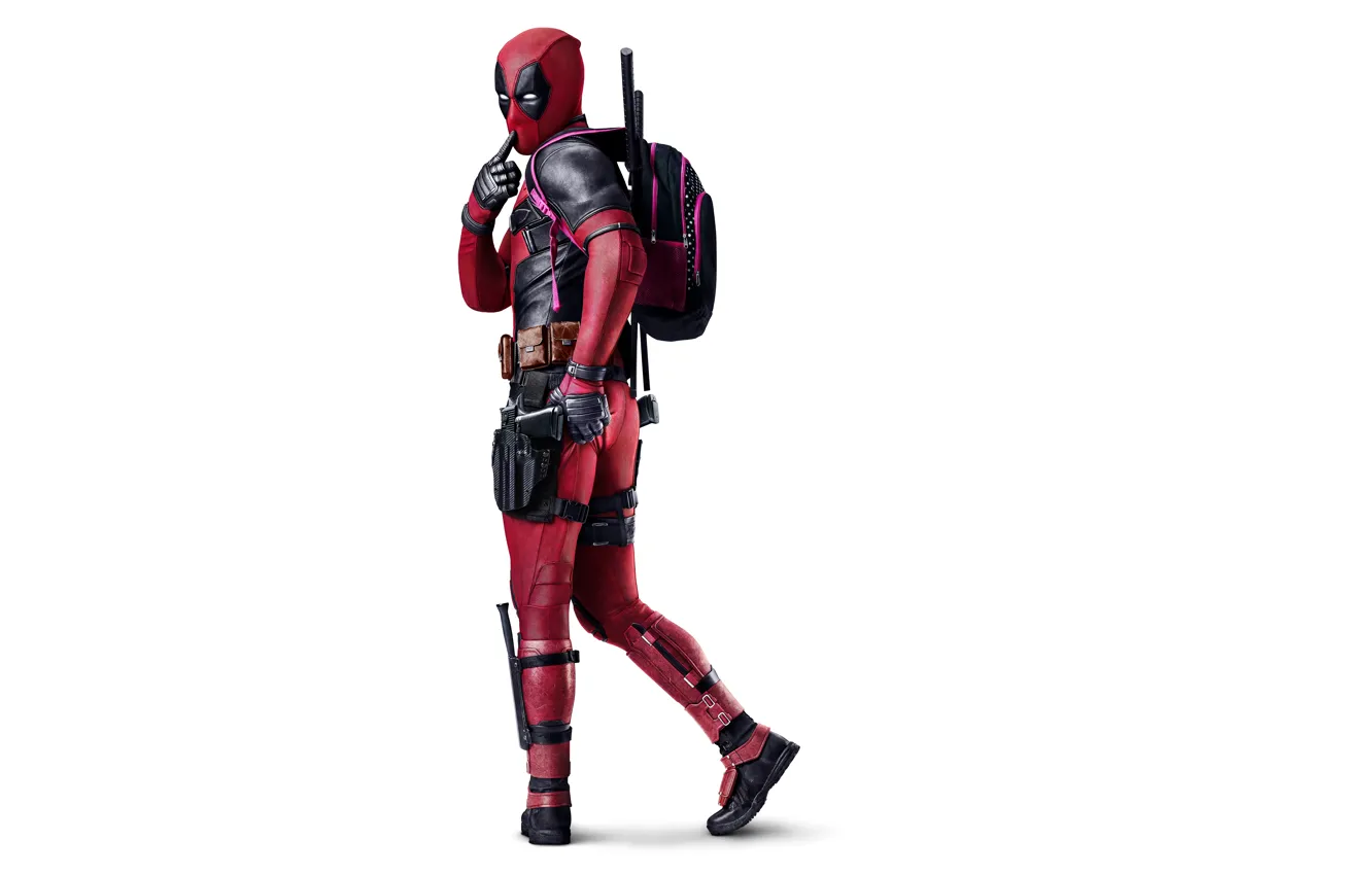 Photo wallpaper red, Action, Ryan Reynolds, white, black, armor, eyes, with