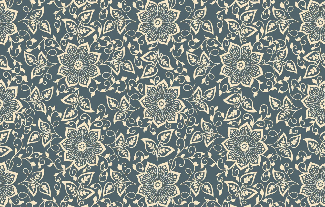 Photo wallpaper flowers, texture, flower, pattern, element, seamless