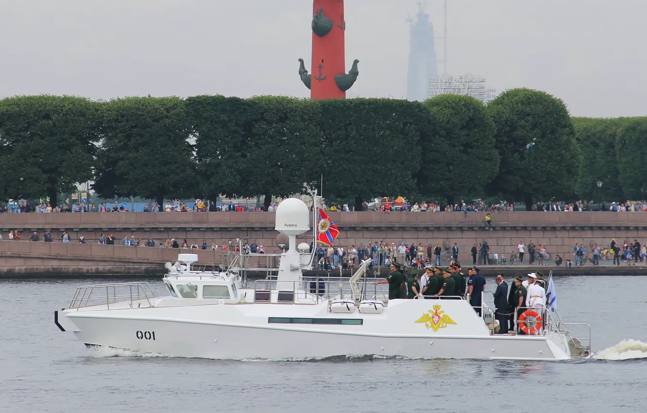 Photo wallpaper boat, commander, Navy day, The Supreme