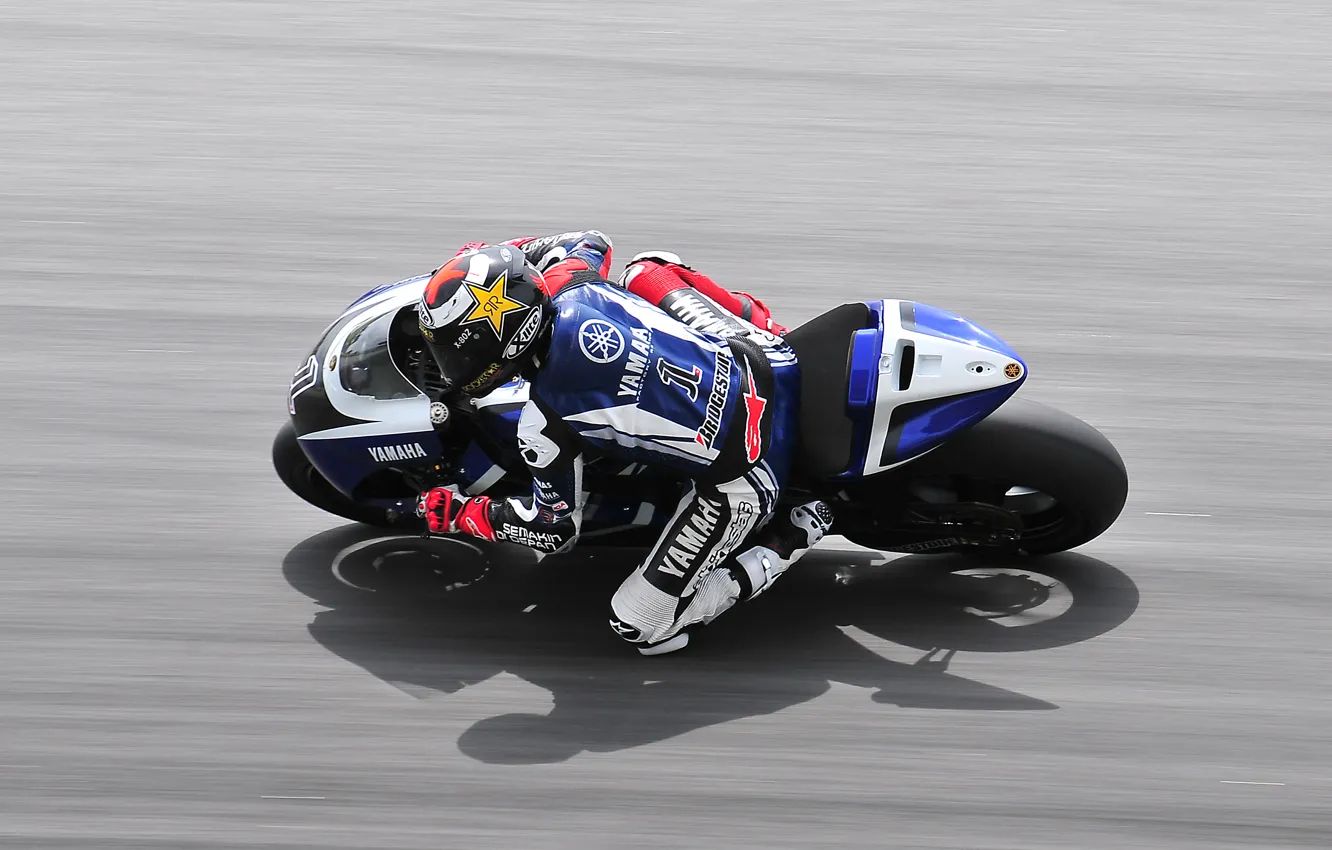 Photo wallpaper road, asphalt, sport, speed, motorcycle, Yamaha, in motion, MotoGP