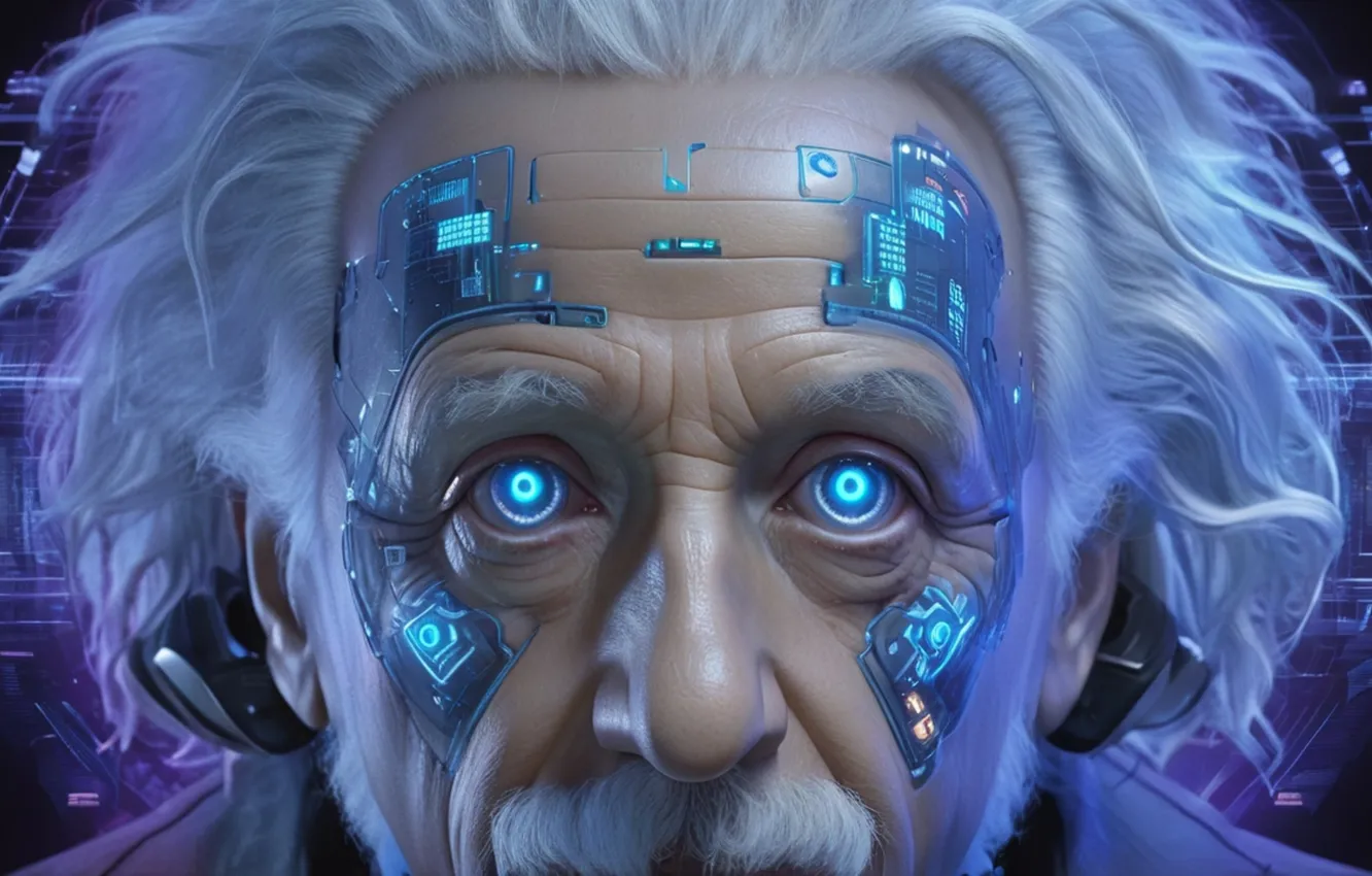 Photo wallpaper old, creative, man, cool, science