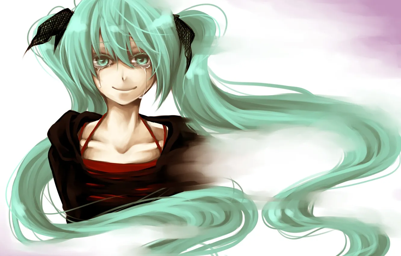 Photo wallpaper girl, tears, vocaloid, hatsune miku, Vocaloid