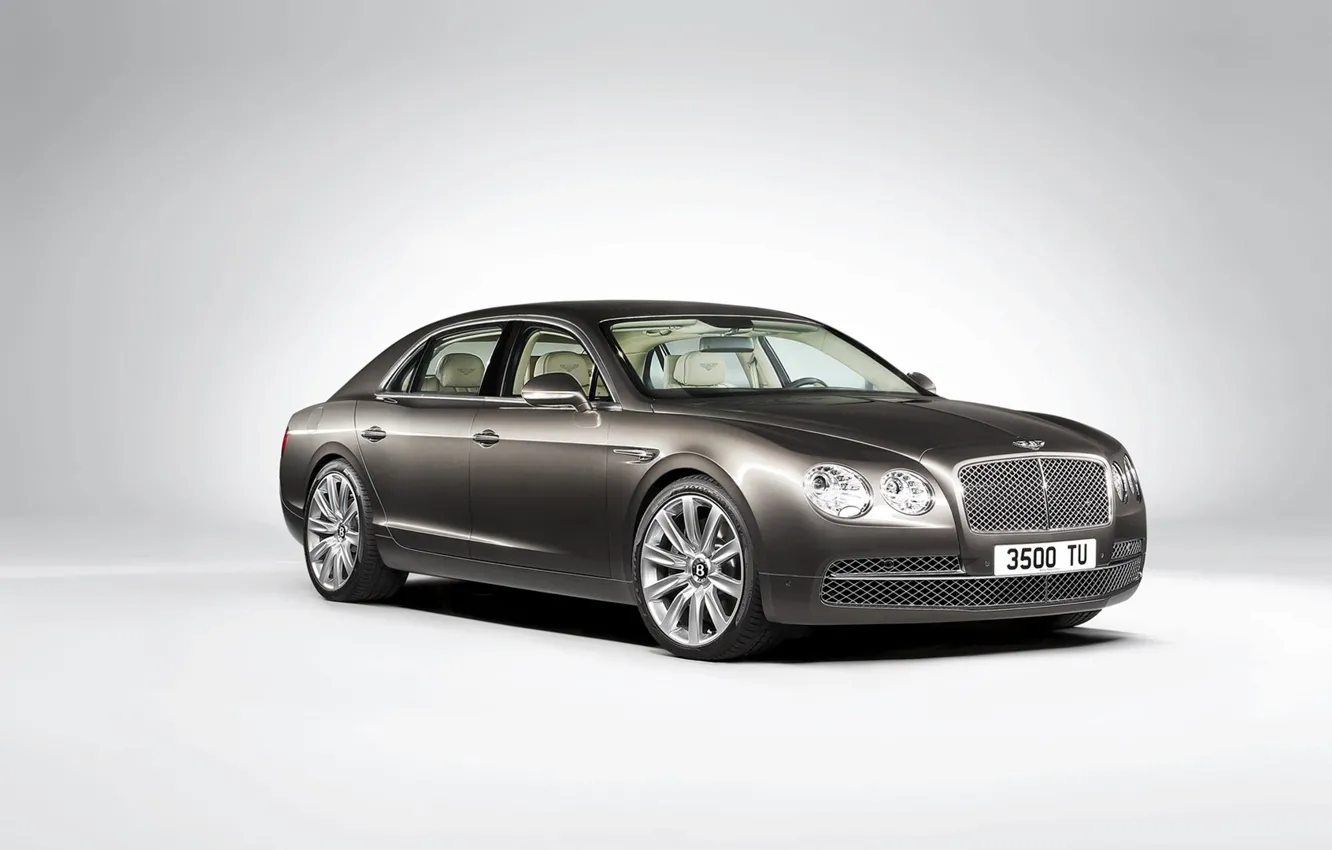 Photo wallpaper Bentley, flying, grey, spur, (2014)