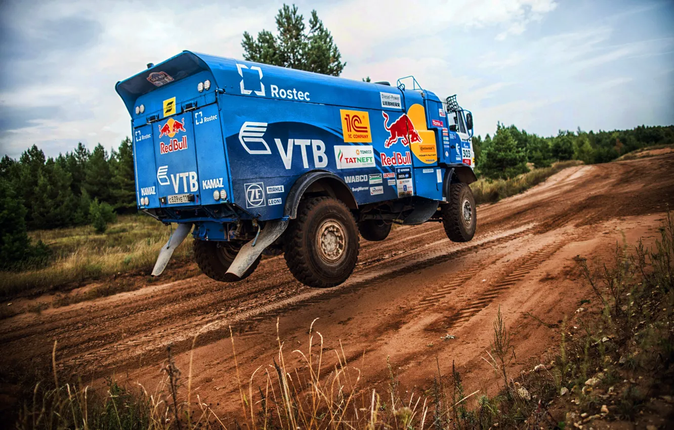Photo wallpaper Truck, Master, Dirt, Russia, Kamaz, Rally, Rally, KAMAZ