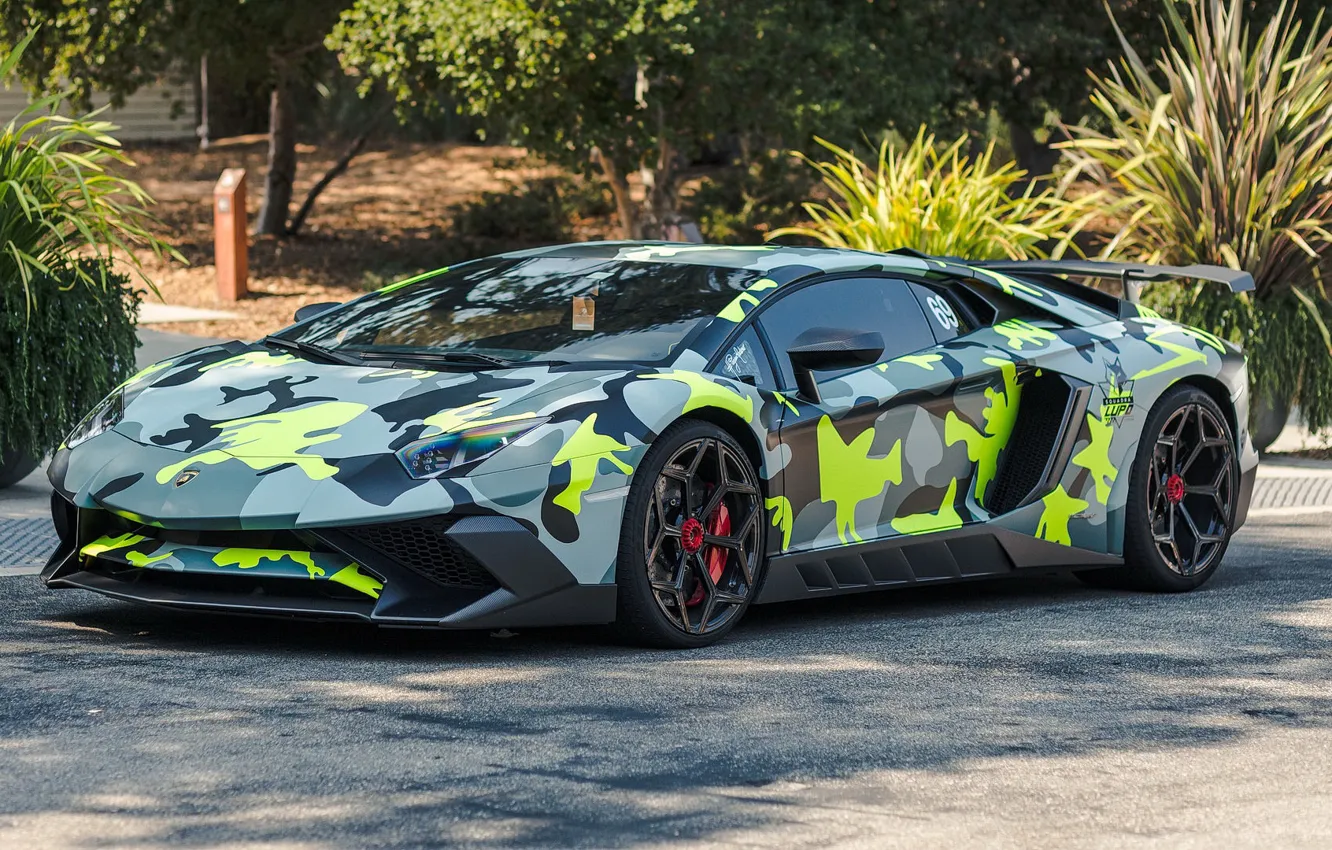 Photo wallpaper Lamborghini, Tuning, Avendator, camouflage