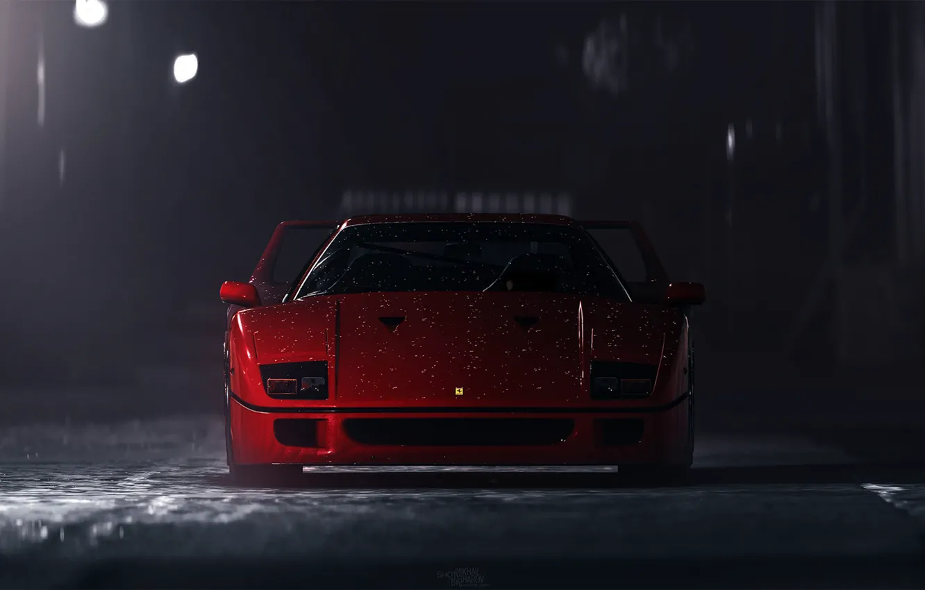 Photo wallpaper machine, auto, red, rendering, the game, Ferrari, supercar, Need for Speed