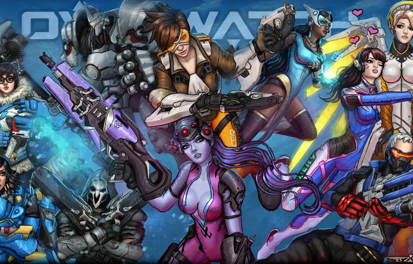 Photo wallpaper Blizzard, female, overwatch