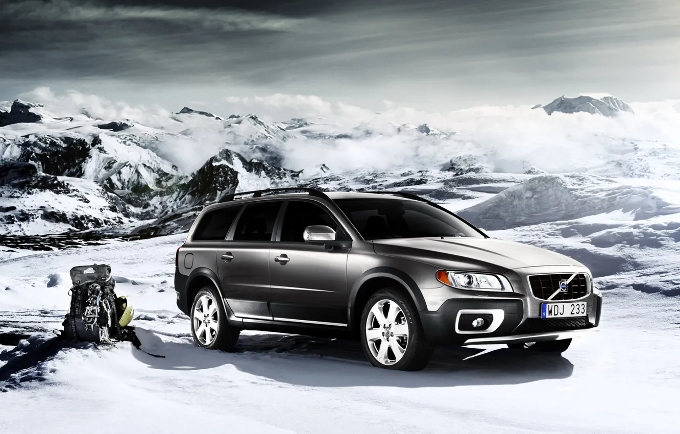 Photo wallpaper snow, Volvo, xc70, Volvo, universal