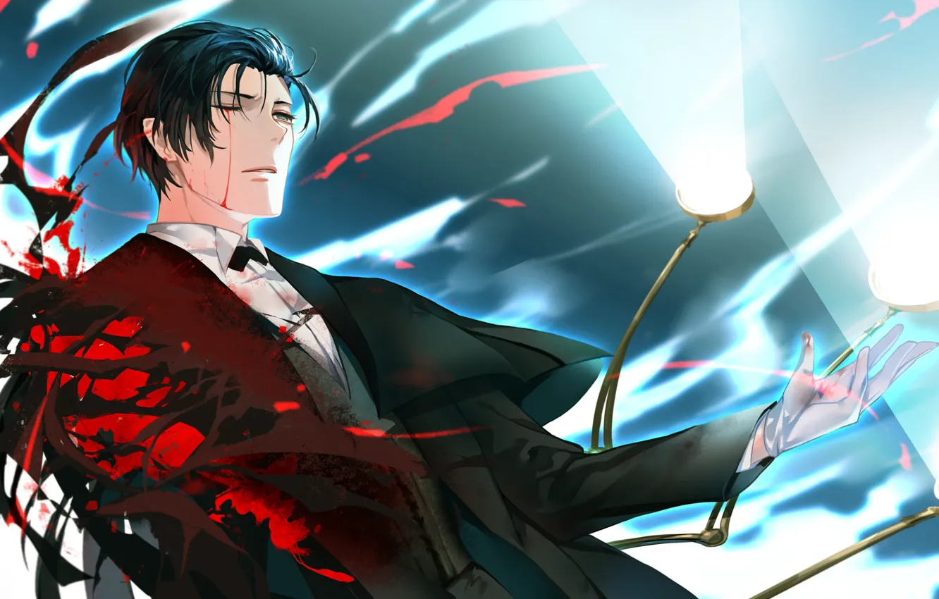 Photo wallpaper blood, guy, Sherlock Holmes, Fate / Grand Order, The destiny of a great campaign