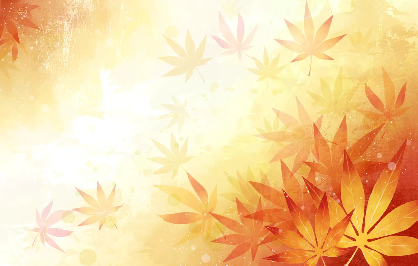 Photo wallpaper leaves, paint, vector