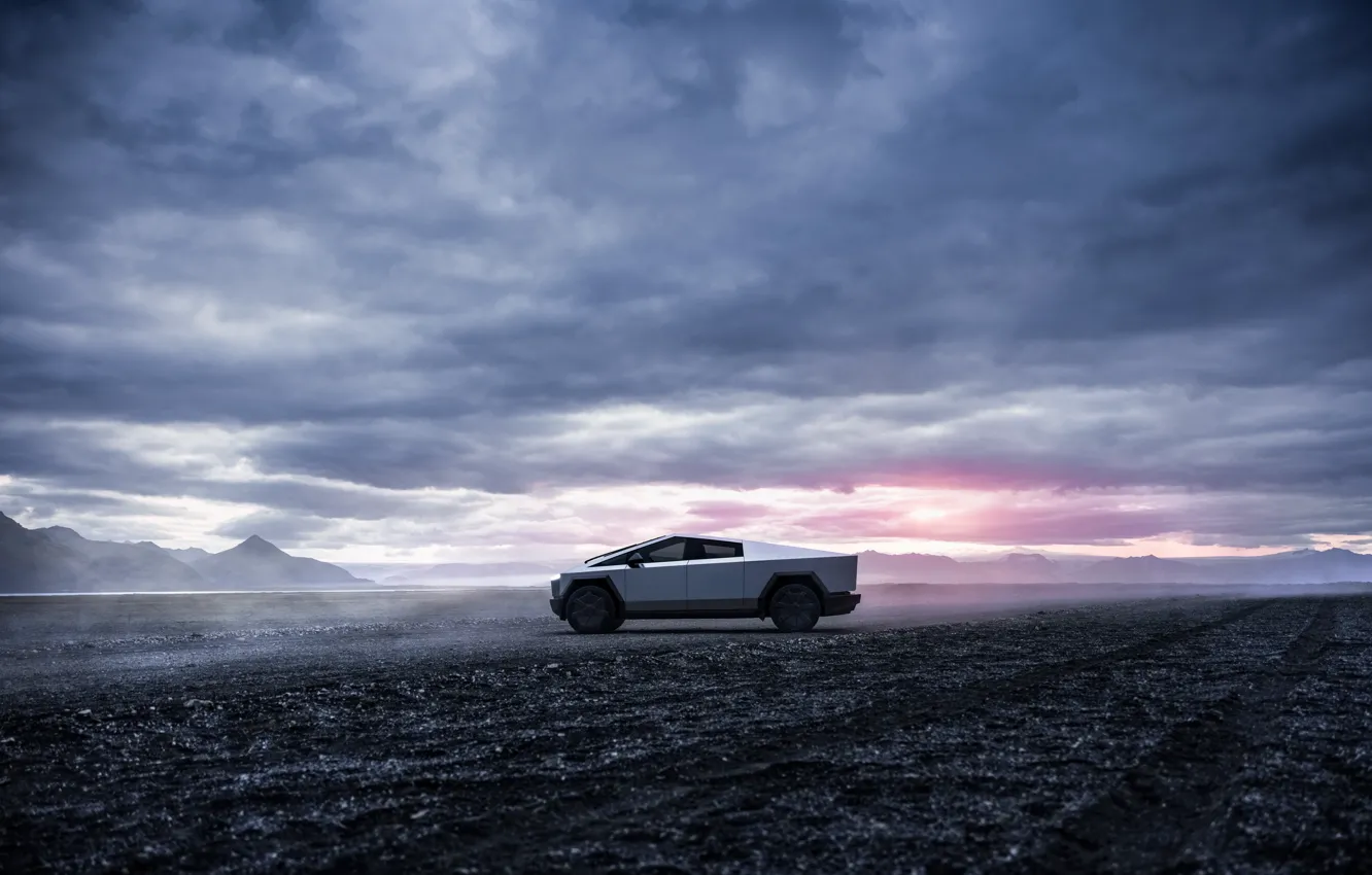 Photo wallpaper car, sky, Tesla, 2023, Tesla Cybertruck, Cybertruck