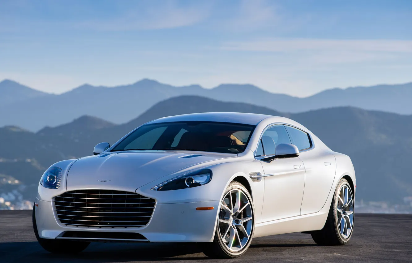 Photo wallpaper landscape, mountains, Aston Martin, coupe, Fast S