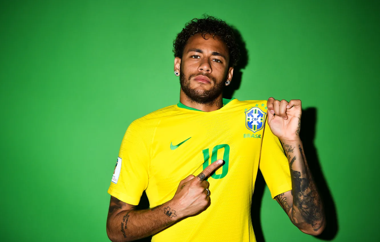 Photo wallpaper football, player, Neymar, Neymar, FIFA World Cup 2018, Russia 2018