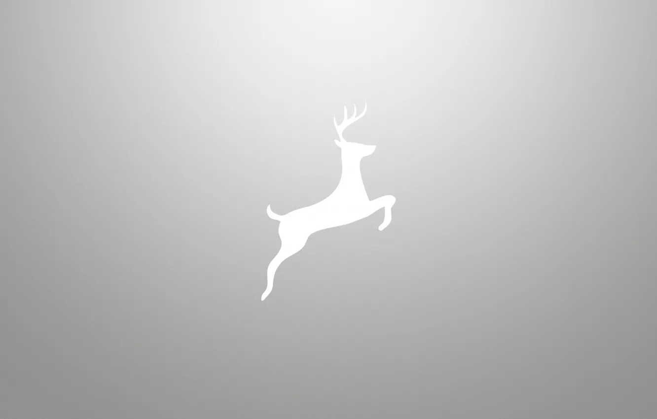 Photo wallpaper animal, deer, silhouette