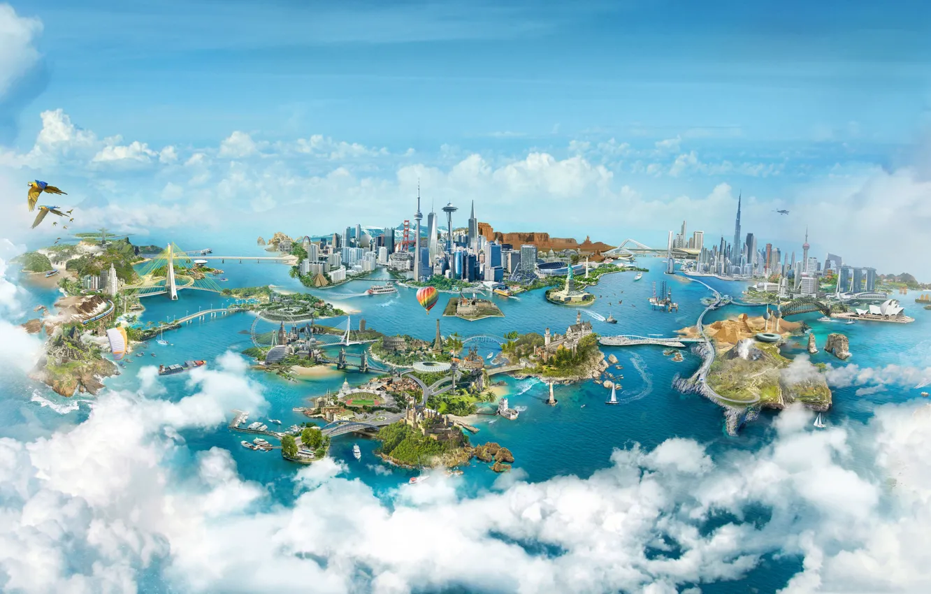 Photo wallpaper the city, journey, tourism, country