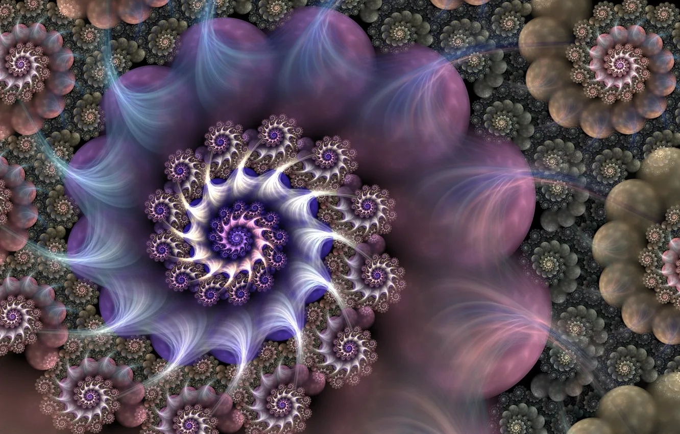 Photo wallpaper pattern, curls, color