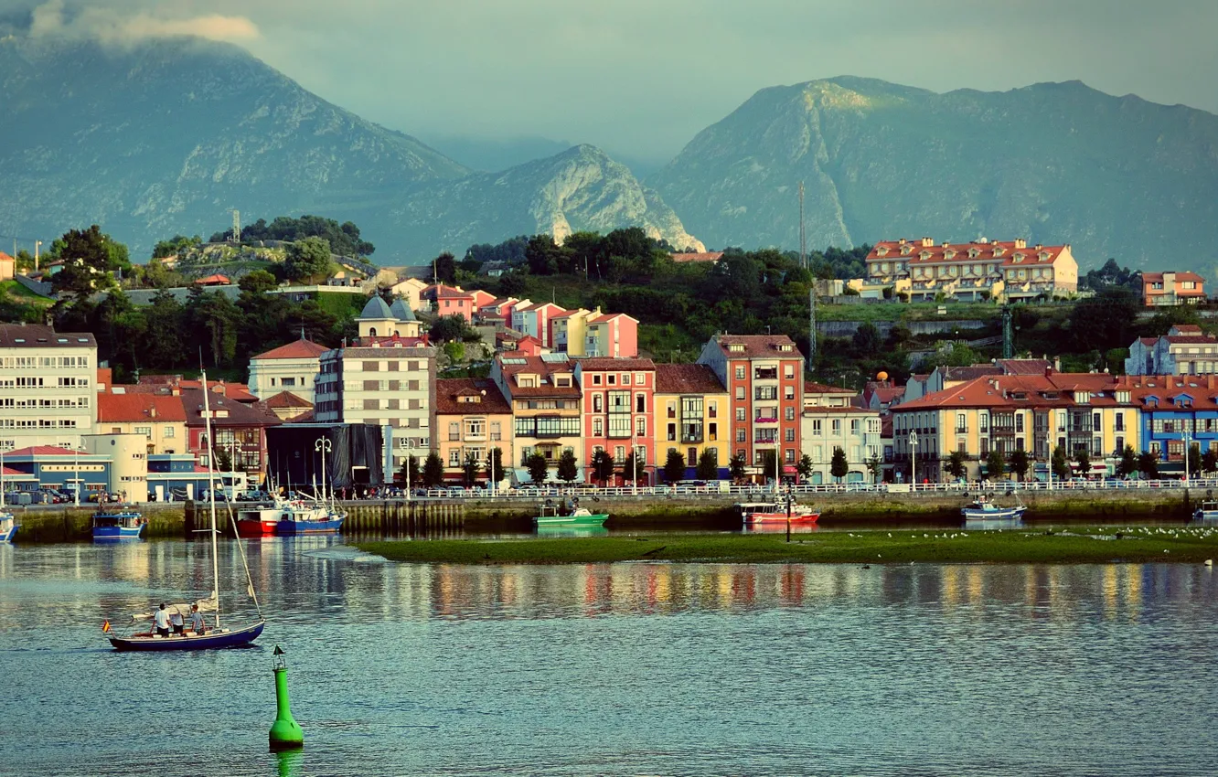 Photo wallpaper Spain, Asturias, Basque Country, Ribadesella