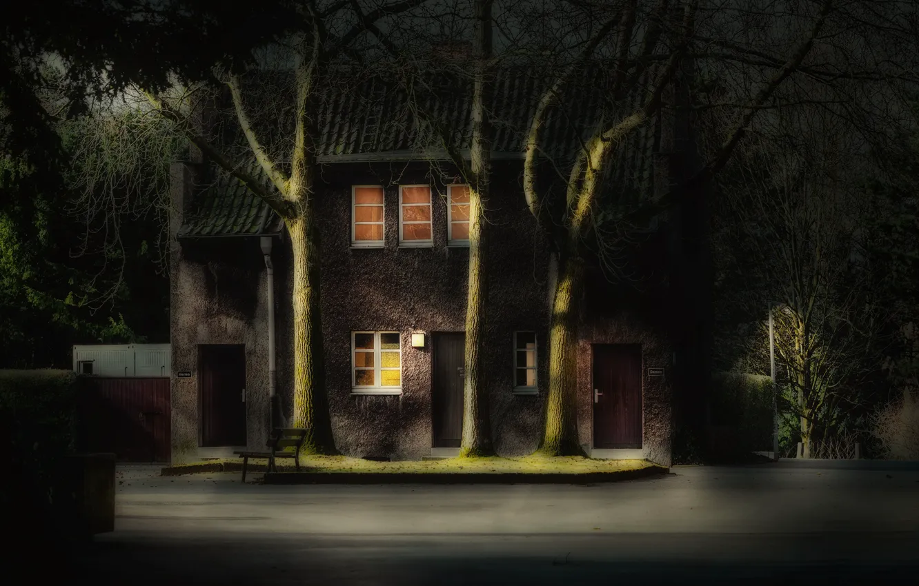 Photo wallpaper the city, street, home