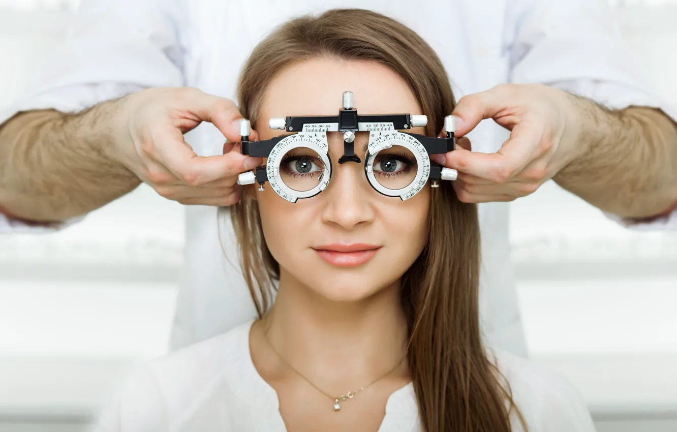 Photo wallpaper smile, oculist, Patient