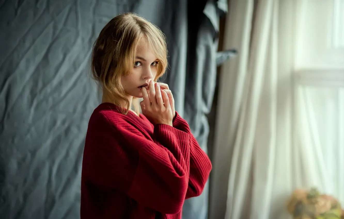 Photo wallpaper long hair, woman, young, beautiful, model, look, blonde, Charming