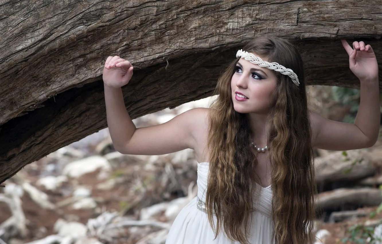 Photo wallpaper look, girl, Nilda