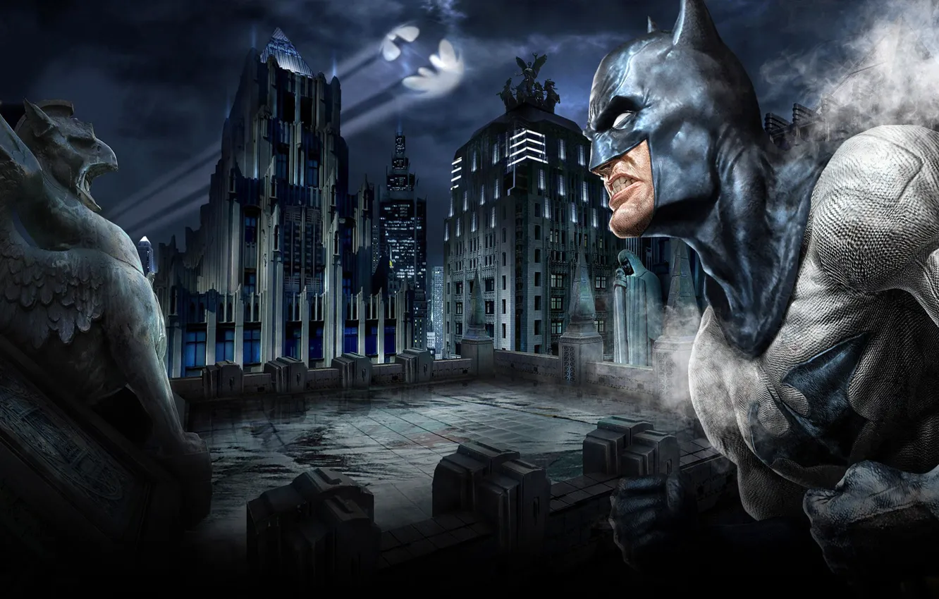 Photo wallpaper night, Batman, Gotham