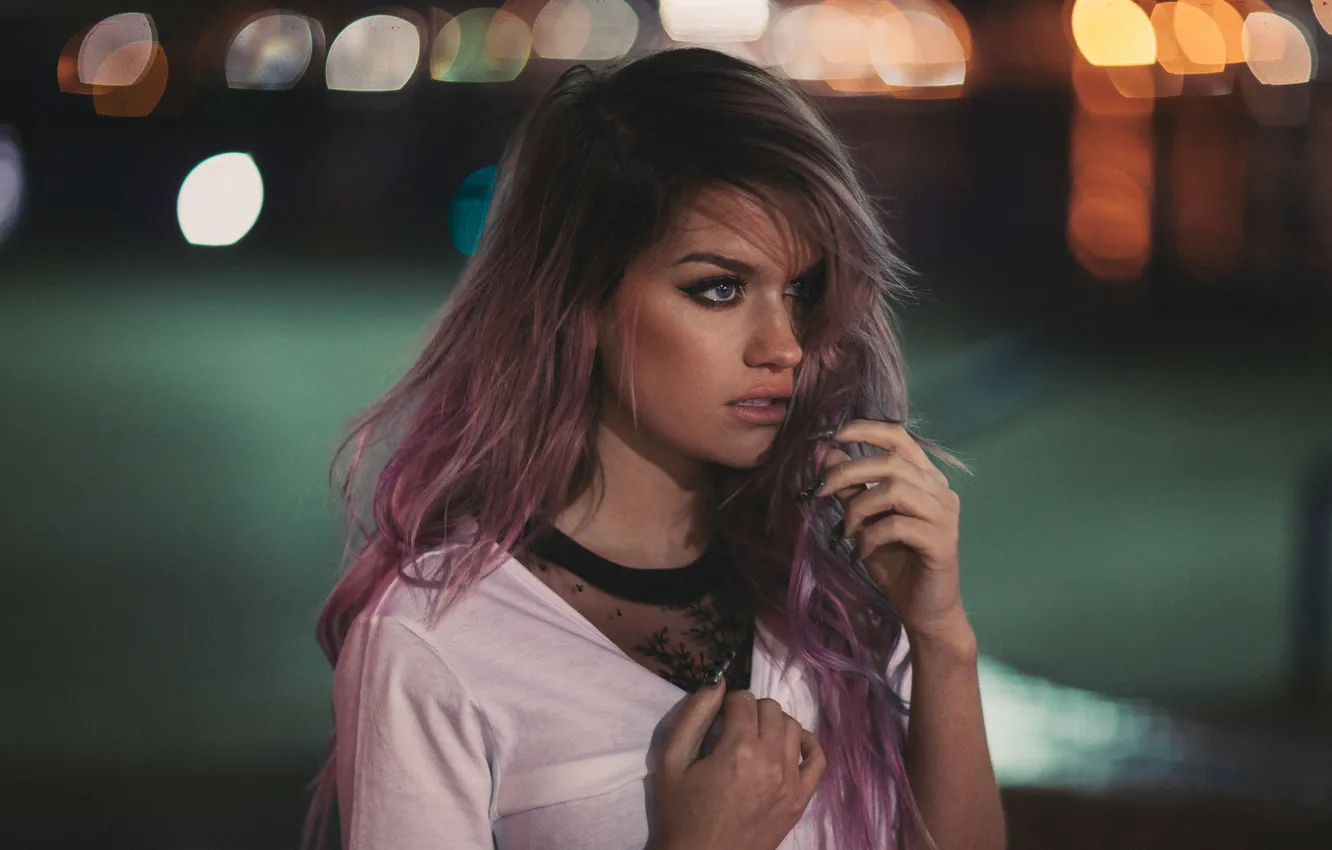 Photo wallpaper girl, portrait, makeup