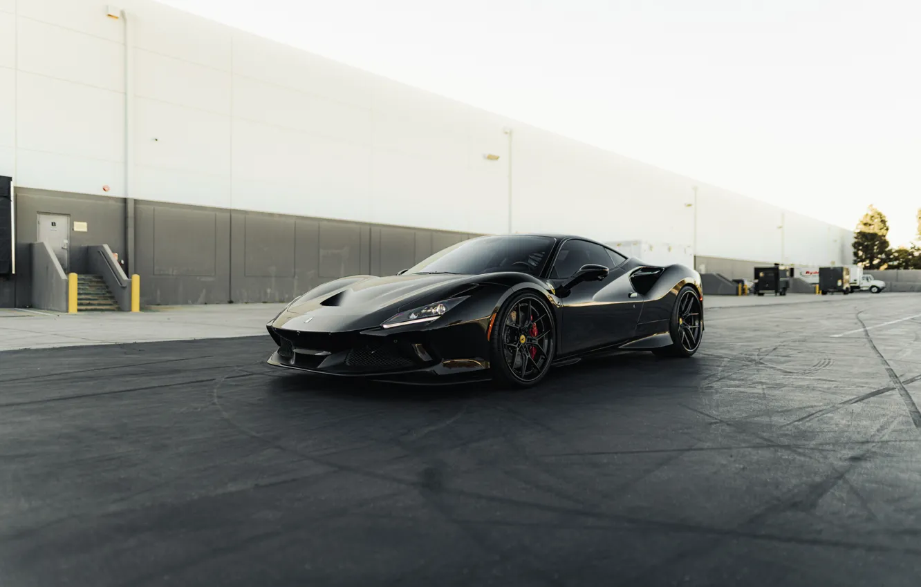 Photo wallpaper Ferrari, Black, F8 Tributo