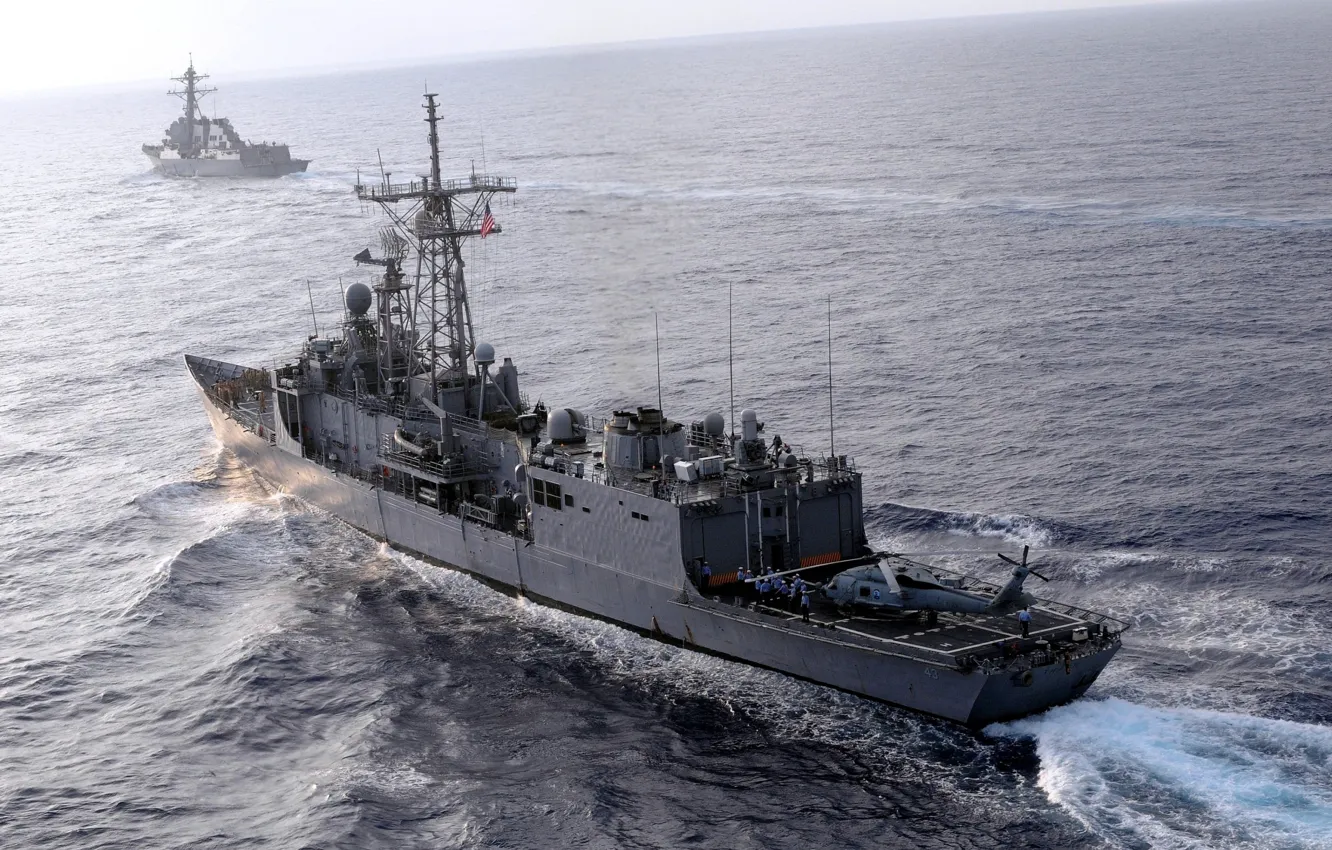 Photo wallpaper sea, ship, hike