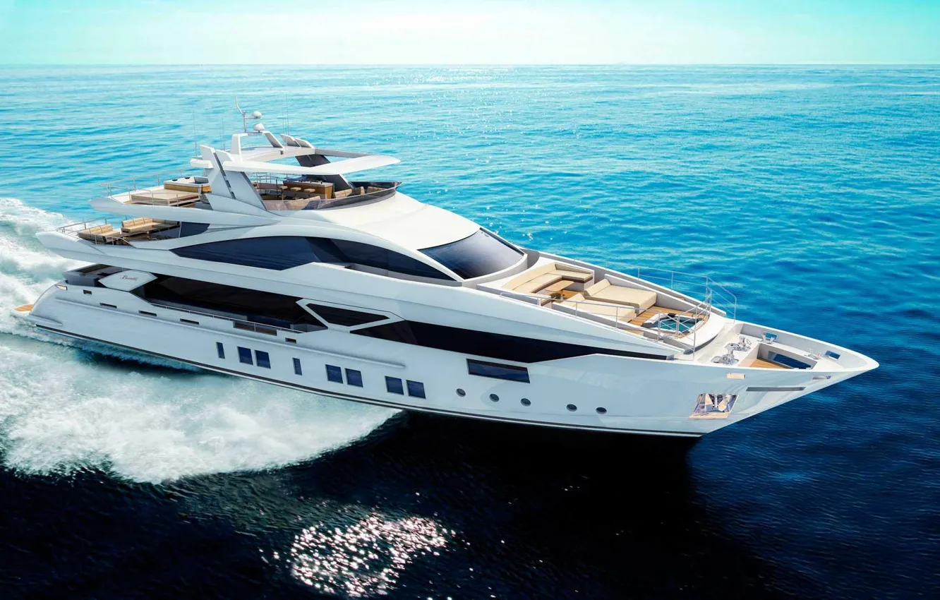 Photo wallpaper sea, yacht, Suite, luxury, superyacht, Benetti, megayacht